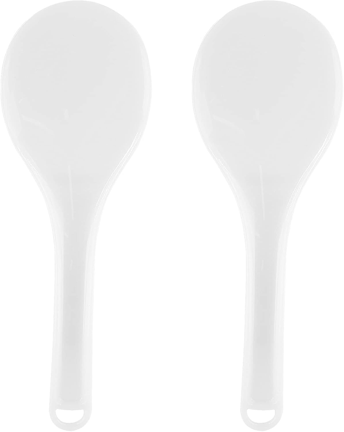 2-Piece Plastic Rice Paddle & Spoon, White E