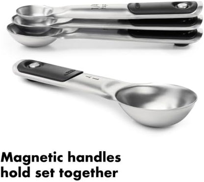 OXO Good Grips 4 Piece Stainless Steel Measuring Cups with Magnetic Snaps