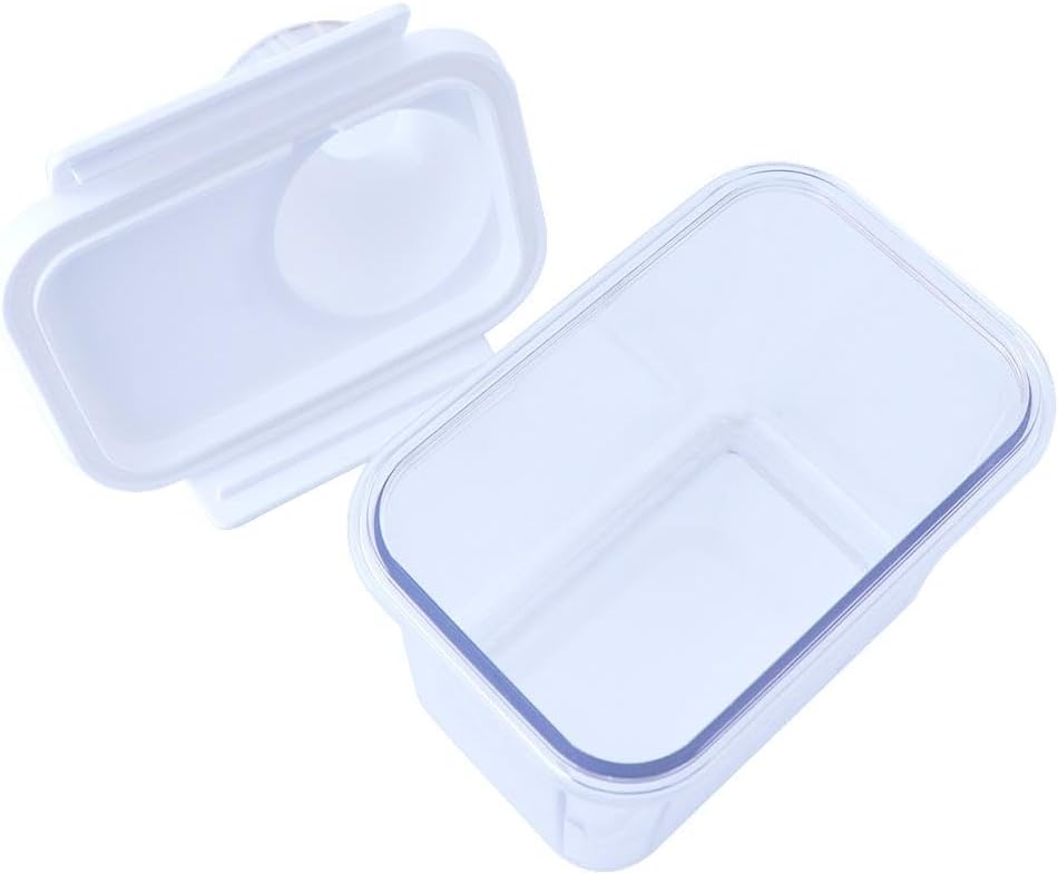1800ML Laundry Powder Container, Airtight Laundry Detergent Powder Storage Box with Measuring Cup and Handle Transparent Plastic Laundry Detergent Dispenser for Washing Powder,Soda Powder,Grain