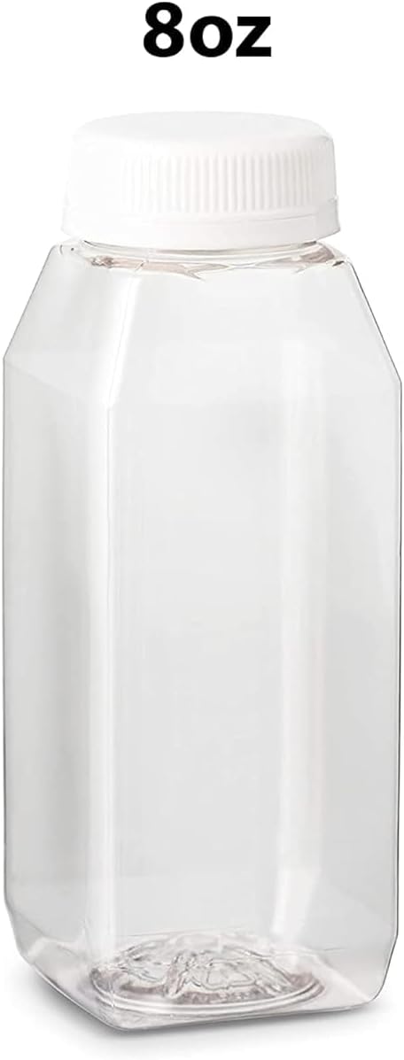 MT Products PET Plastic Juice Bottles 16 oz. - Clear Take-Out Containers (Pack of 12) - Made in USA