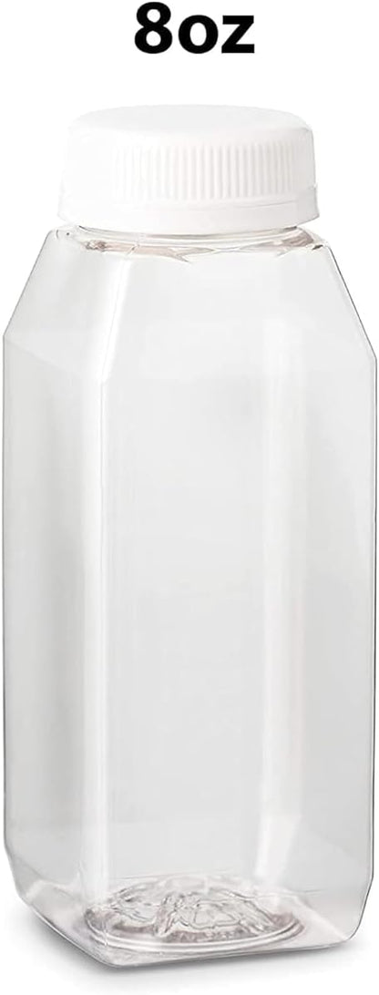 MT Products PET Plastic Juice Bottles 16 oz. - Clear Take-Out Containers (Pack of 12) - Made in USA