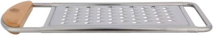 Handheld Mandoline Slicer for Kitchen - Stainless Steel Flat Mandolin with Cherrywood Handle - Julienne Cutter for Vegetable and Fruits - Italian Made Kitchen Gadgets by Kings County Tools