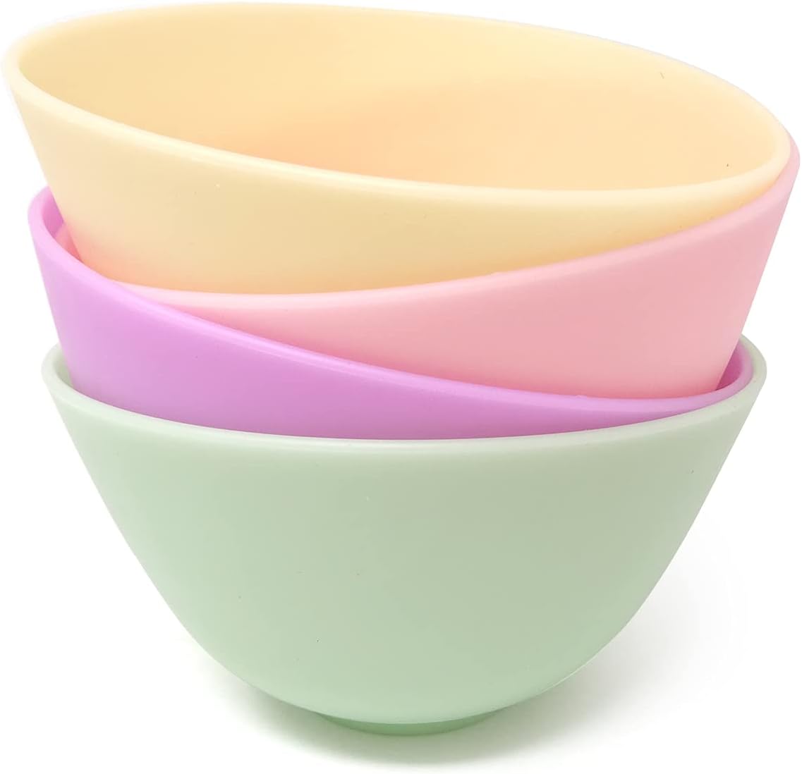 Honbay 5PCS Silicone Mixing Bowls Prep and Serve Bowls for Mixing Facial Mask or Holding Ingredient (8.5��5CM)