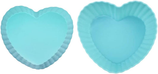 Silicone Cupcake Muffin Baking Cups Liners Molds Sets, Reusable Silicone Baking Cups, 12 Pieces, Heart