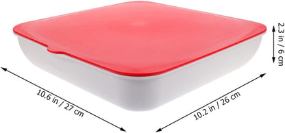 2-piece Snack Tray Organizer Divided Serving Tray Lid Fruit Plate Storage Box for Nuts Snack Plates Veggie
