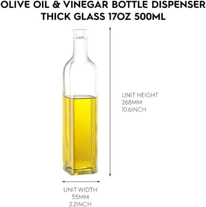 KALDEWEI 1 Pack Caddy Holder Rack for 17oz 500ml Oil & Vinegar Glass Cruet Bottle Dispenser, Square Shape Opening up to 2.4"x2.4" or 6x6cm
