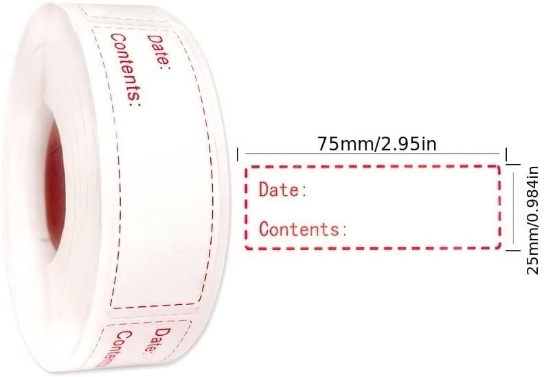 100-Pack Removable Freezer Labels, Waterproof Food Storage Stickers for Date & Contents Marking - Colors A