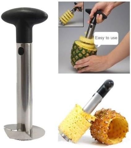 Pineapple Corer and Slicer Tool - Upgraded Stainless Steel Pineapple Cutter with Reinforced Sharp Blade - Easy Kitchen Gadget for Perfect Fruit Rings