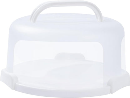 10in Plastic Cake Carrier with Handle, Round Cake Holder with Lid Pink Cake Container for 6in/8in/10in Cake(purple)