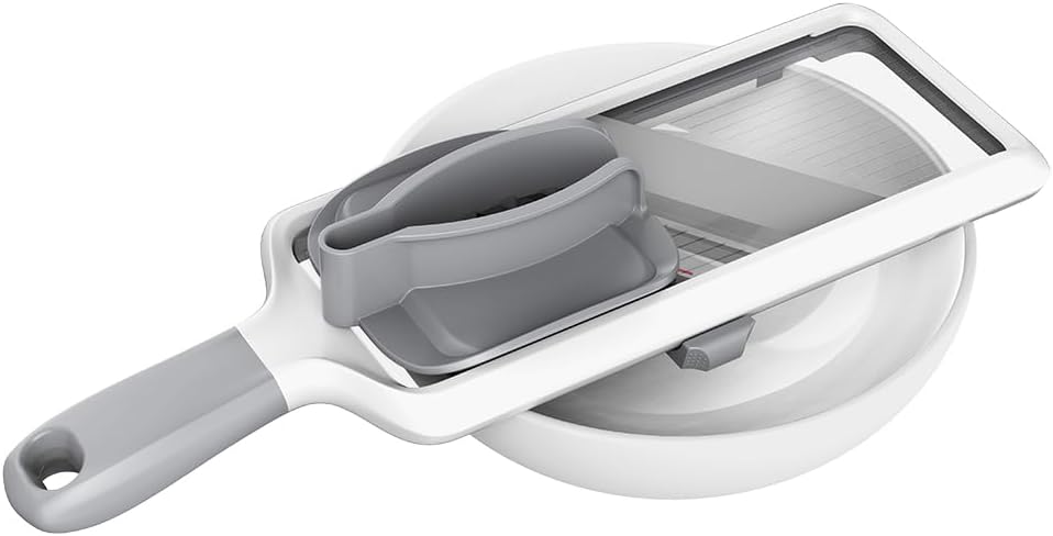 ZKIRON Safety Hand Guard for Mandoline Slicers – Ergonomic, Non-Slip Grip, Durable for Smooth and Safe Slicing of Fruits & Vegetables (Gray)