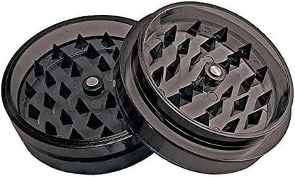 Acrylic 2pc Grinder with Magnet Smoke Color