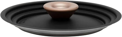 Meyer Universal Lids 6.25" | 7" | 8" Stainless Steel, Pots and Pans Cookware Stacking Lids, Replacement Cooking Stackable Lids, Small, Matte Black with Gold Accent Knob, Accent Series, 6.25-7-8 inch