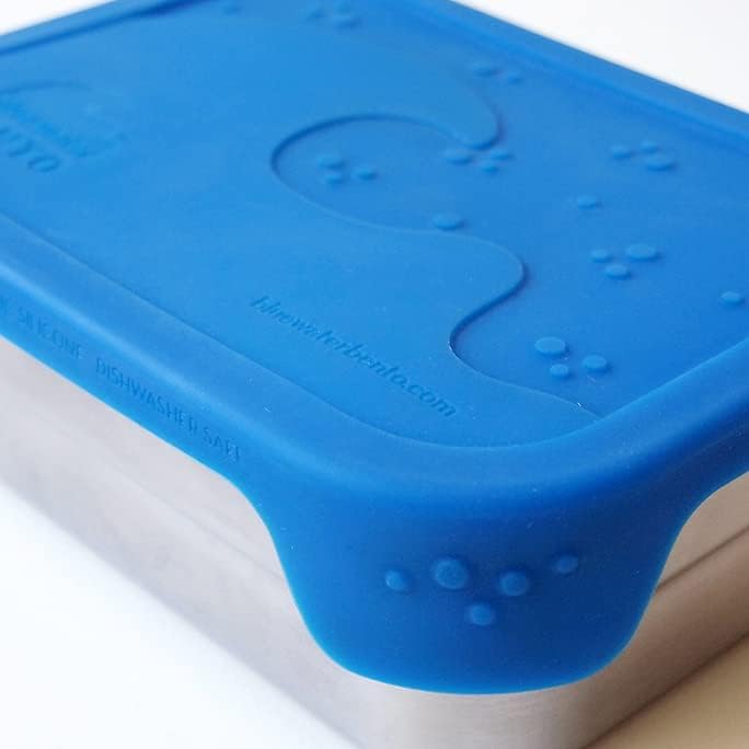 ECOlunchbox Splash Box Leakproof Stainless Bento Lunch Container With Silicone Lid | Holds 3 Cups (equivalent to 24 oz & 709 ml) | Measures 6.5 x 4.75 x 2 inches (16.5 x 12 x 5 cm) | 100% Plastic-Free