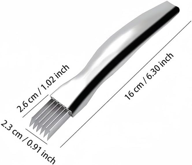 Shred Silk The Knife - Chopped Green Onion Knife - Kitchen Vegetable Cutter Sharp Scallion Shredding Cutter Shred Slicer Household Multifunctional Food Slicer Home Kitchen Gadget (1, Gold)