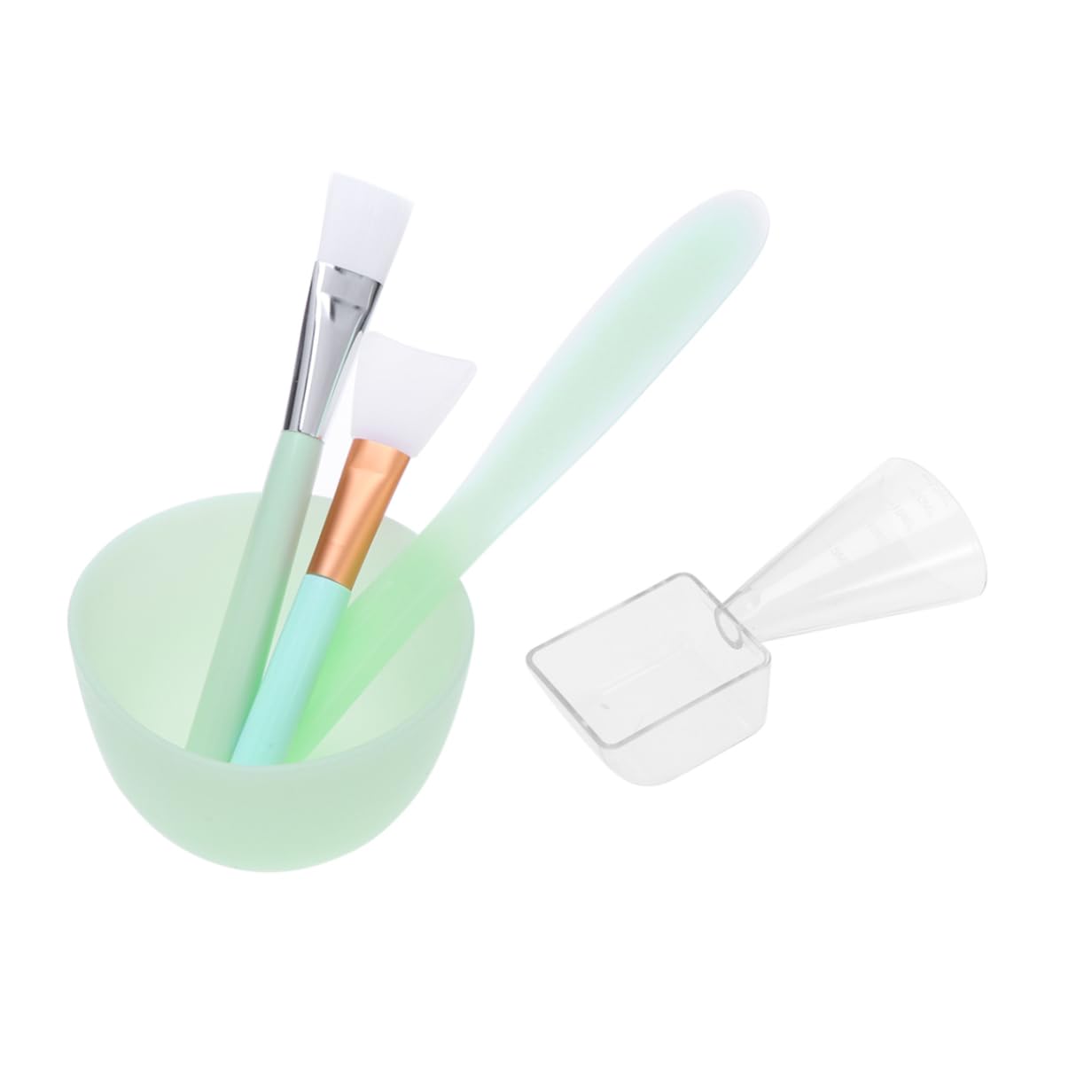 5pcs Silicone Facial Mask Bowl Set Kit Diy Face Mask Mixing Bowls Facial Stick Tool Plastic Makeup Tools