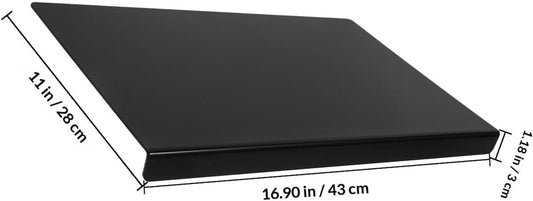 TOYANDONA Non-slip Acrylic Cutting Board 43x28cm Black 3mm Kitchen Chopping Mat for Fruits, Vegetables, and Meat Food Preparation