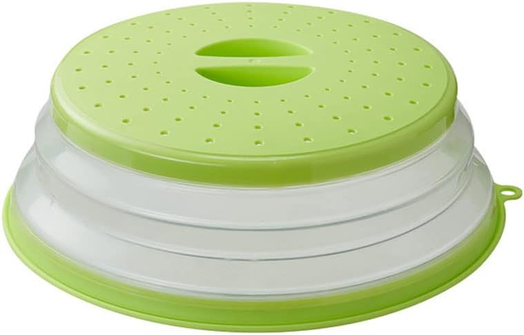 Collapsible Microwave Splatter Cover, 10.5 Inch, Dishwasher-safe, Microwave Plate Cover With Steam Vent，BPA-Free Silicone & Plastic (gray)