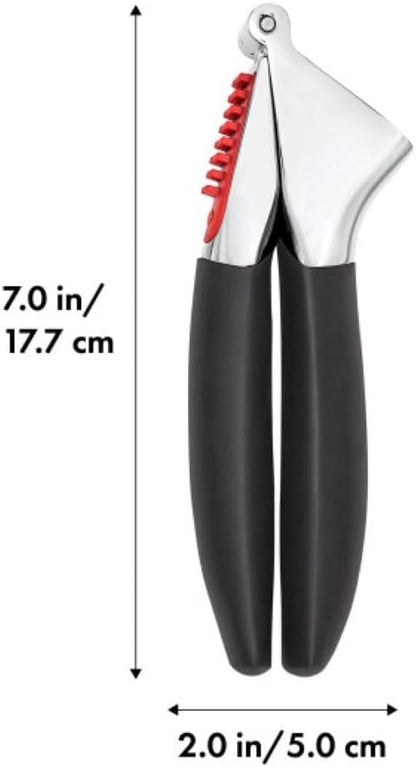 OXO Good Grips Garlic Press, Easy to squeeze & Self Cleaning Tool, Black