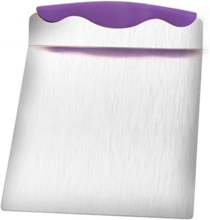Cake Lifter Transfer Tray, Stainless Steel Pastry Pizza Moving Plate, Baking Tool Cookie Spatula for Cakes Pizza Bread Purple 9.65 x 7.87 in