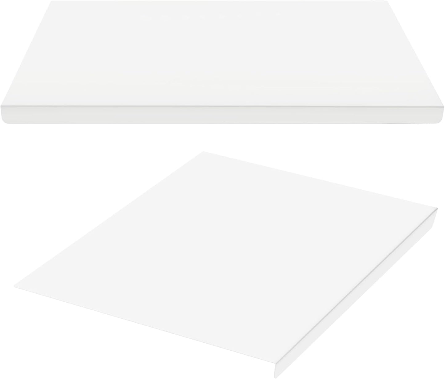 Silicone Mat with Edge Protection, 28" x 20" Large Kitchen Counter Protector Mat, Heat Resistant Desk Saver Pad for Craft Baking, Cut to Fit Placemat Non-Slip Easy to Clean Table Coffee Mat (White)