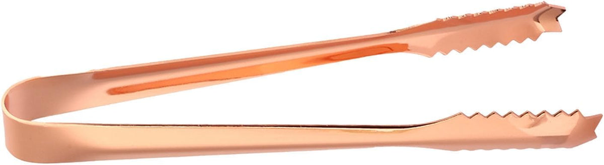 Ice Tongs, Stainless Steel Food Tongs with Serrated Tip Ice Tongs For Ice Bucket Mini Tongs For Home Party Bar Restaurant Use (Copper Plated)
