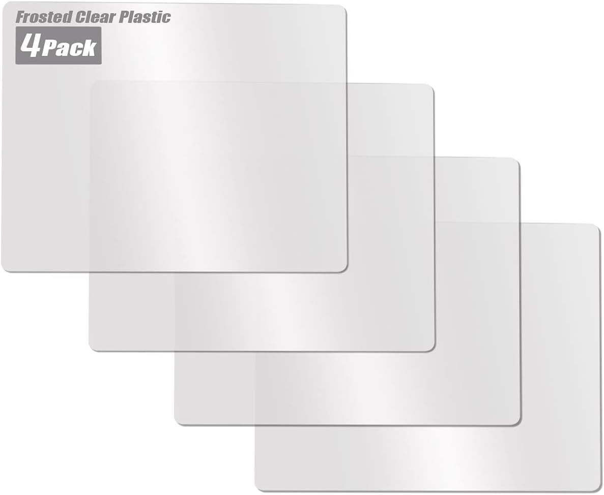Fotouzy Flexible Plastic Cutting Boards for Kitchen, 4 Translucent Colors Cutting Mats 15 x 12 In, BPA-Free, Non-Porous, Dishwasher Safe, Set of 4