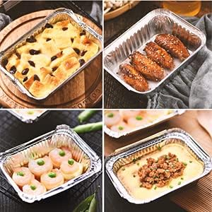 Waytiffer (50 Pack) 1Lb mini Loaf Pans Heavy Duty Disposable Aluminum Foil Bread Tins Standard Size 6" X 3.5" X 2.5" Oven Safe Sturdy Small Bread Tin Pans 1 Pound Loaf Pans
