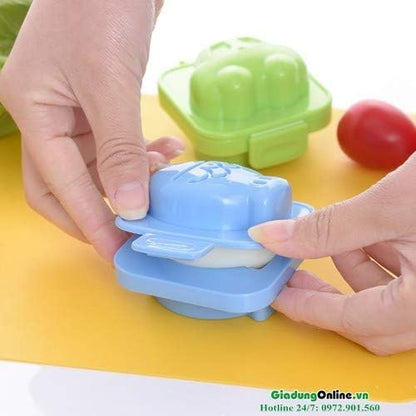 JB Home Collection, 2 Set of Japanese Plastic Egg Mold Set (Fish & Car), Hard-Boiled Egg Shapers for Bento Box, Made in Japan, Cute Kids Lunch Accessories