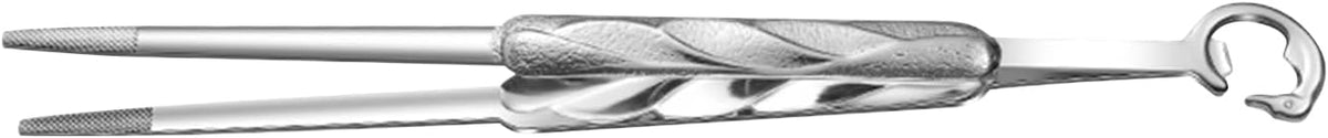 12.5" Stainless Steel Kitchen Tweezer Silver Versatile Grill Tong
