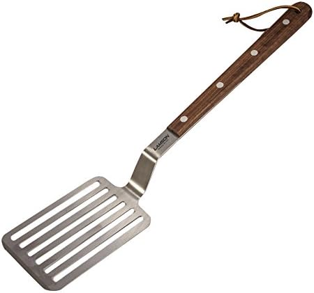 Lamson Fish Spatula, Slotted Metal Turner, 3 x 6 In, Right Hand | Ultra Durable composite handle, dishwasher safe; flexible stainless blade; a dedicated left-handed model is available