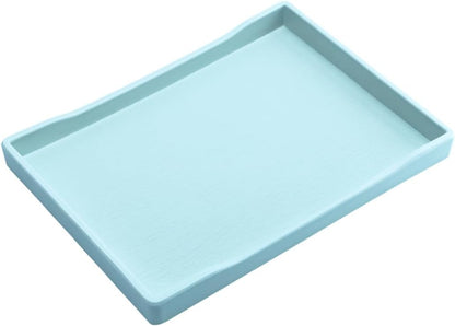 White Serving Tray (13.5 x 9.6 inch) for Serving Accessory, Elegant & Stackable Plastic Tray for Spa, Coffee, Drinks, Tea, Bar, Party, Seasoning, Perfume and Display Use.