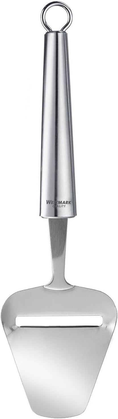 Westmark Stainless Steel Cheese Slicer – Multi-functional German Cheese Slicer, Handheld Hard & Semi-Hard Cheese Cutter, Adjustable Cheese Shaver, Ergonomic Handle, Dishwasher Safe, Red/Black