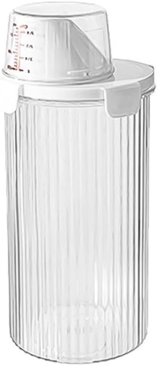 Cereal And Rice Storage Container With Airtight Lid, Pour Spout, And Measuring Cup For Dry Food, Grains Flour Sugar Snacks Pet Food (Small)