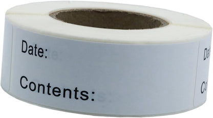 Ciieeo 1roll English Record Date Stickers Self-Adhesive Pastes for Kitchen Organization for Food Storage and Crafting Easy to Use Natural Unique Design