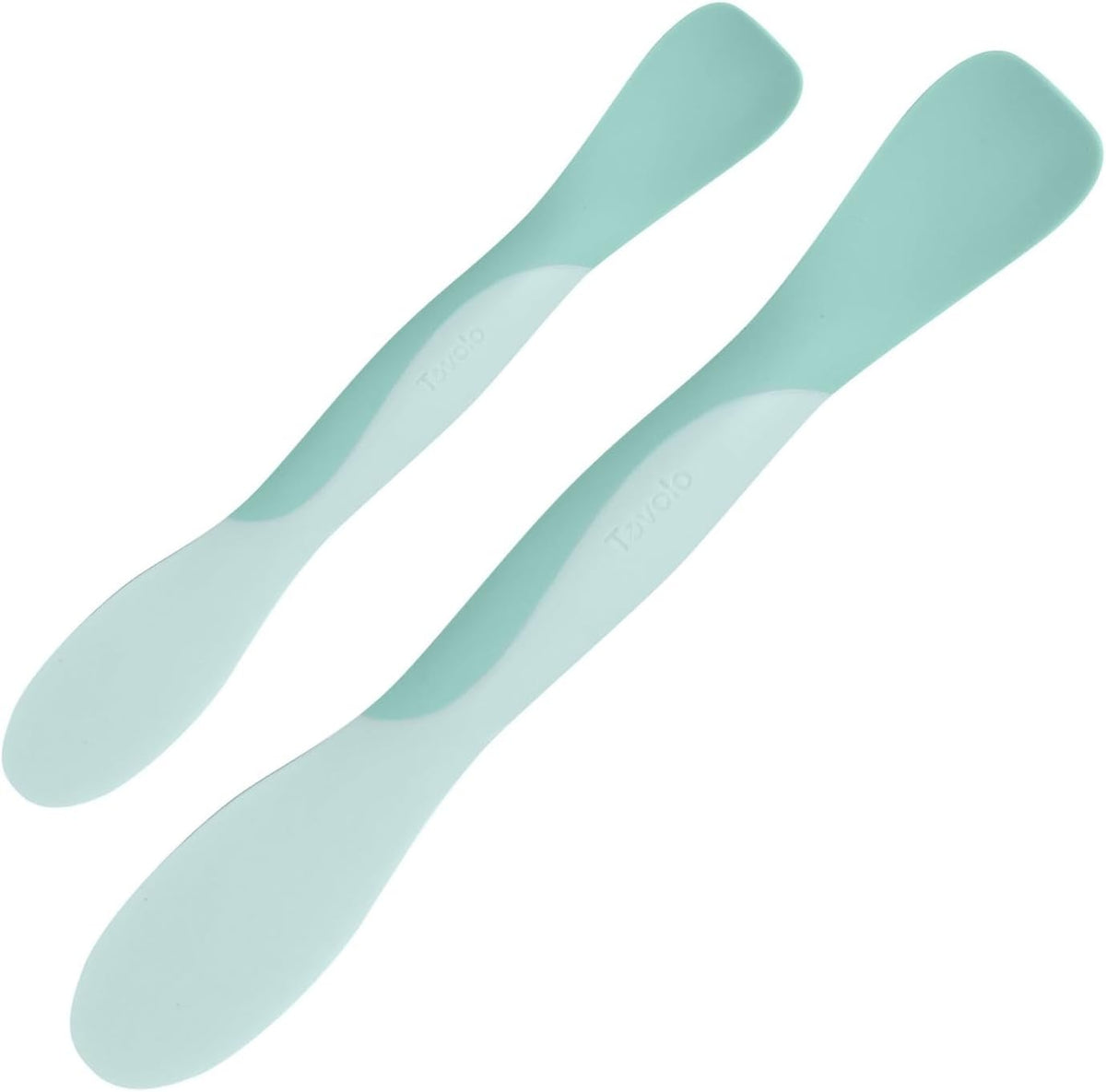 Tovolo Mini Scoop & Spread Tool for Kitchen Meal Prep Small Sandwich Spreader Spatula for Peanut Butter Jelly, Silicone BPA Free Dishwasher Safe Scooper Spreader, Aqua Seafoam Green