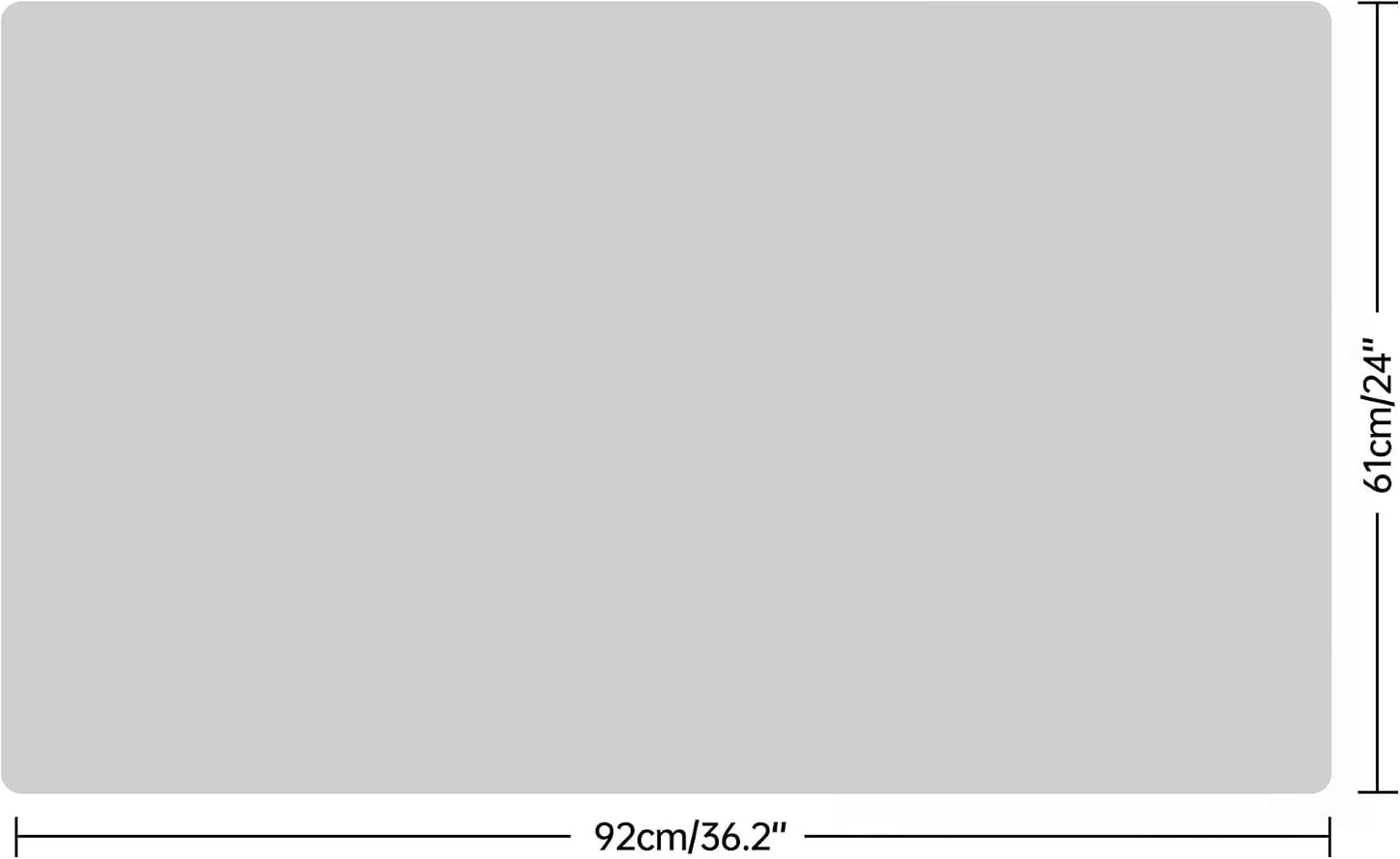 Extra Large Non-Slip Silicone Mat, 32.3x24 Inch Cut-to-Fit Counter Protector,Heat & Waterproof Drawer Liner, Food Grade Durable Desk Mat, 1.2mm Thick Gray