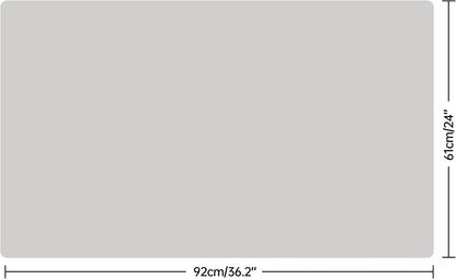 Extra Large Non-Slip Silicone Mat, 32.3x24 Inch Cut-to-Fit Counter Protector,Heat & Waterproof Drawer Liner, Food Grade Durable Desk Mat, 1.2mm Thick Gray