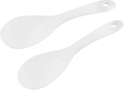 2-Piece Plastic Rice Paddle & Spoon, White E