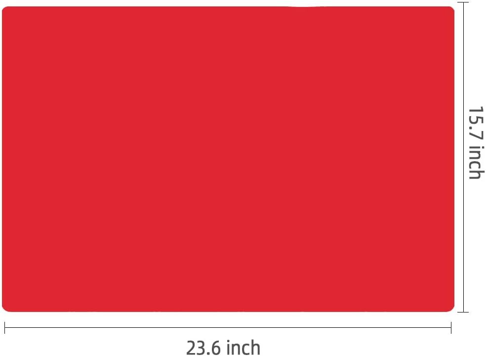Webake Extra Large Silicone Mat For Countertop, Multipurpose Nonstick Heat Resistant Mat 23.6" x 15.7" for Baking, Rolling Dough, Fondant, Resin Expoxy, Craft, Jewerly (Red)
