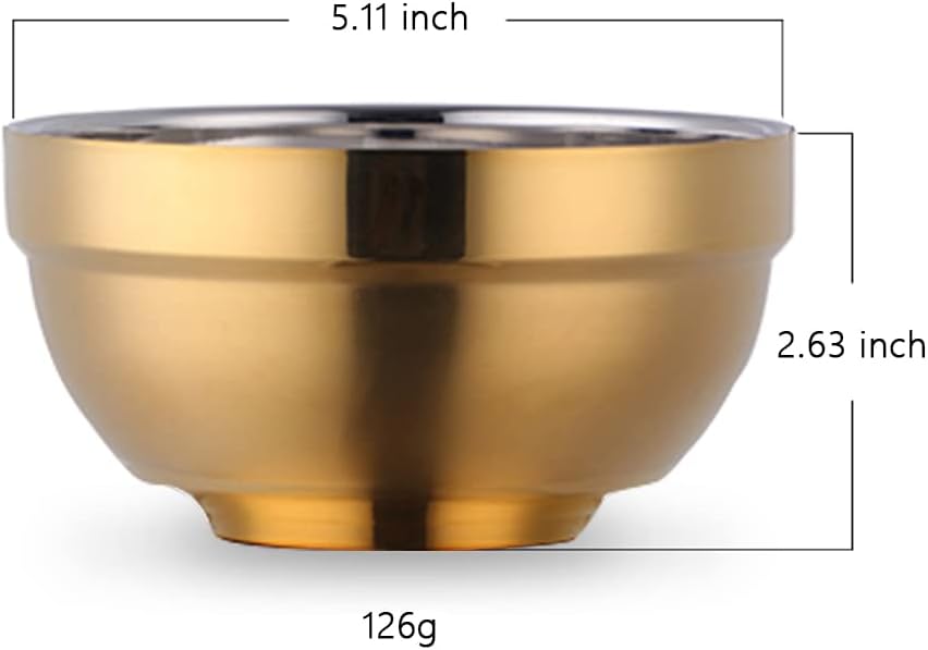 Stainless Steel Bowl Set: 500 ml Cereal Bowl, Set of 10 with Gift Box Included. Double Walled Insulated & Dishwasher Safe, Durable Deep Soup Bowl, Suitable for Home Kitchen & Child (Silver)