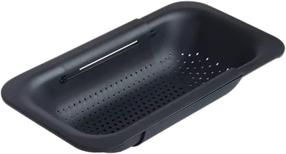 Collapsible Multi-purpose Colander - Over the sink strainer basket - Wash, Drain and Dry - Extendable 14.5-19.5 in -Teal