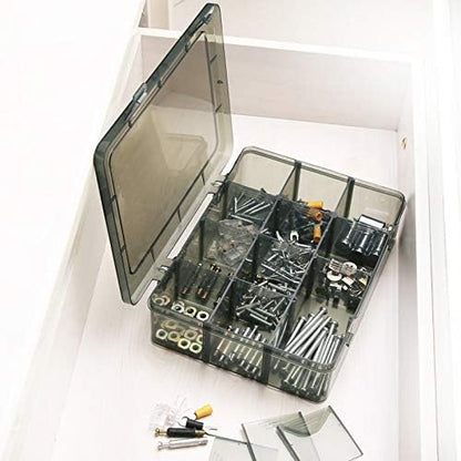 Vidifor 9 Grids Art Craft Supply Organizer Storage Containers, Compartment Storage Box with Removable Dividers for Jewelry, Beads, Buttons, Small Parts