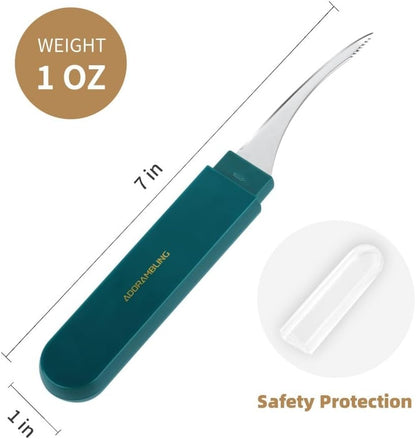 Shrimp Deveiner Tool Portable Shrimp Peeler with Safety Cover Efficient Shrimp Deveining Tool Shrimp Peeler and Deveiner Tool for Easy Shrimp Cleaning Shrimp Knife Shrimp Cleaner(Green)
