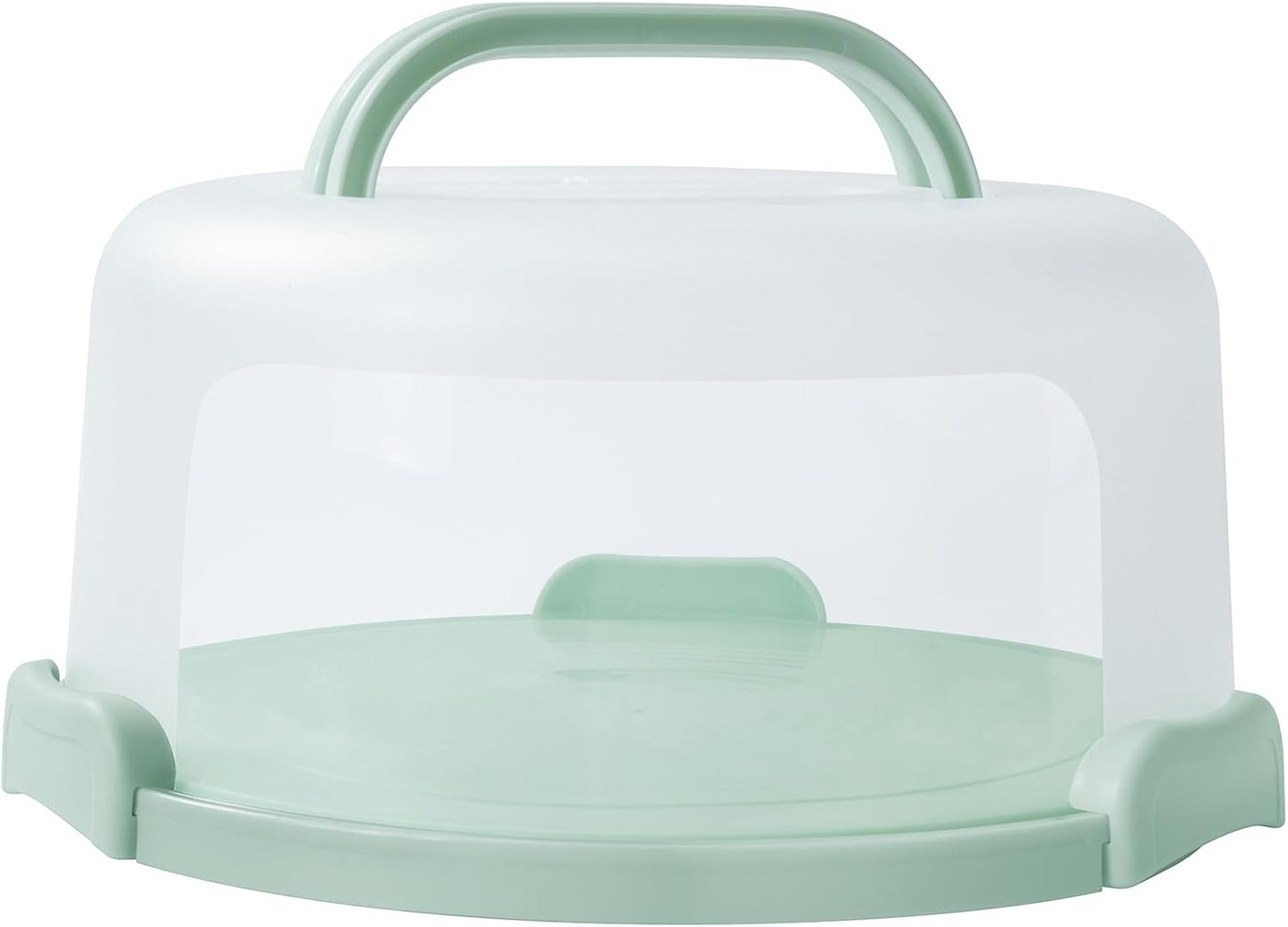10in Plastic Cake Carrier with Handle, Round Cake Holder with Lid Pink Cake Container for 6in/8in/10in Cake(purple)