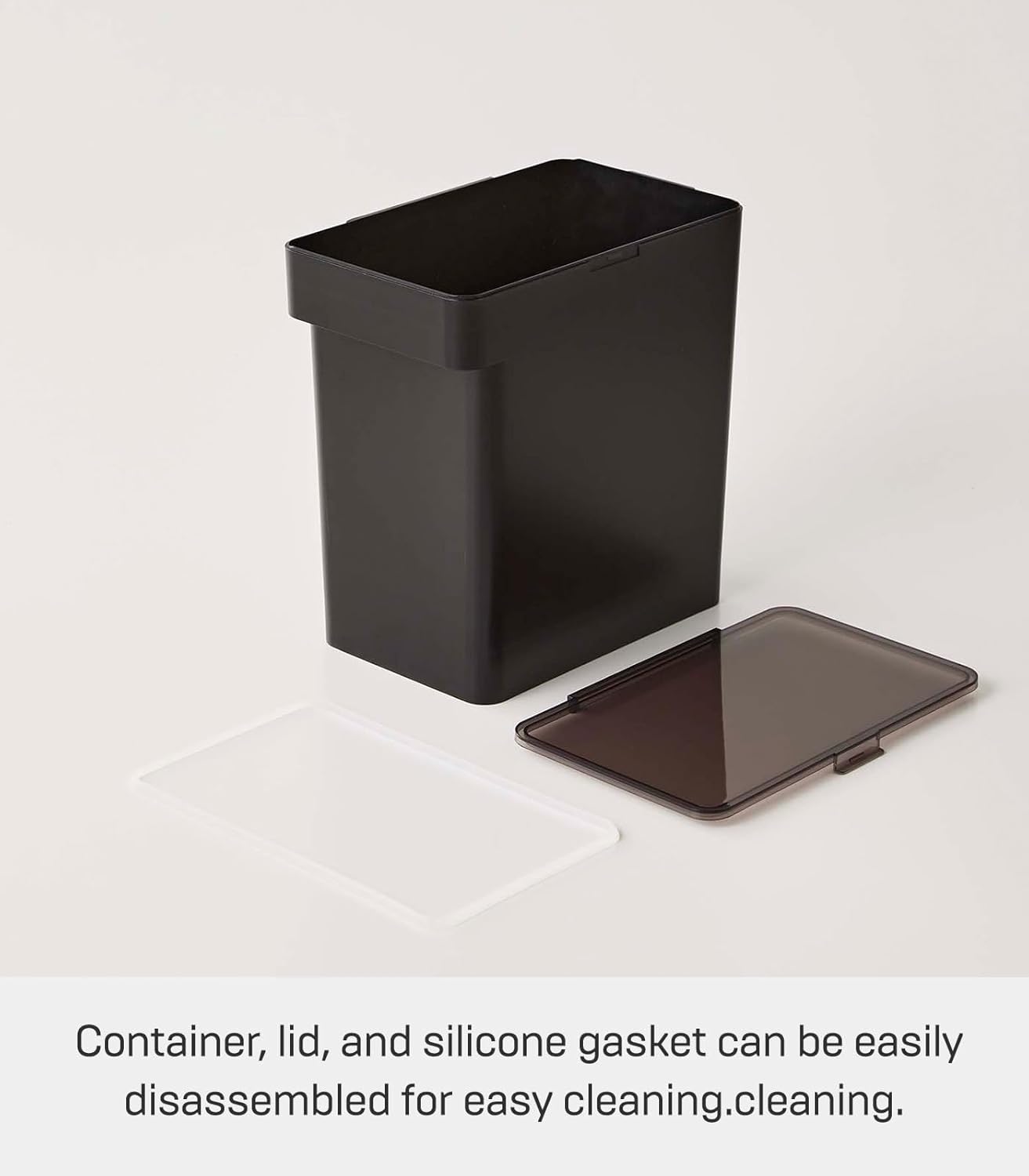 YAMAZAKI Home Tower Airtight Pet Food Storage Container - Cat And Dog Food Holder Bin With Transparent Lid And Handle - Extra Large - Polypropylene - 6.6 Gallons, 25 Liters