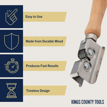 Kings County Tools Manual Handheld Knife Sharpener with Bubinga Handle