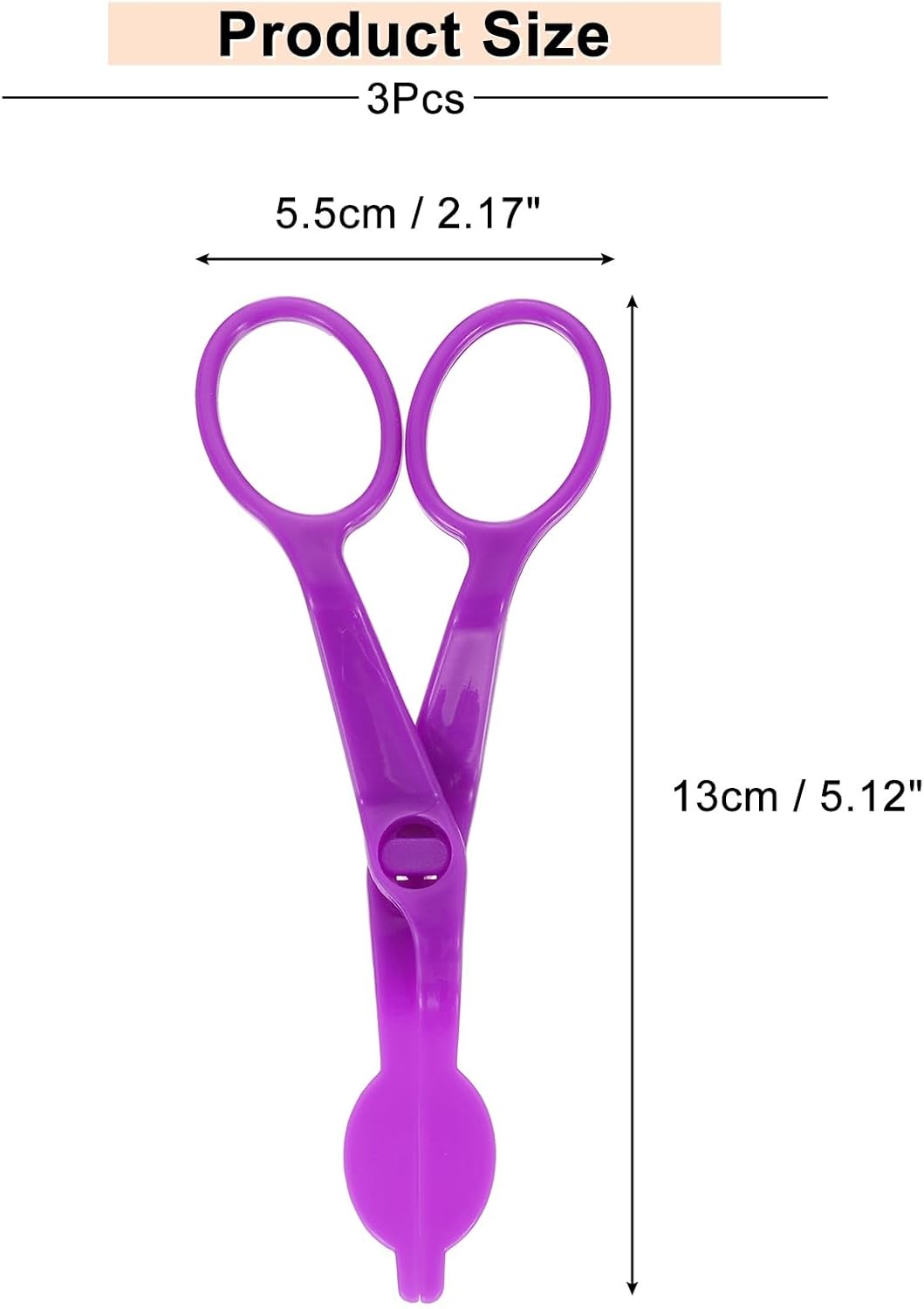 uxcell 3Pcs Flower Lifter Cake Decorating 5.1x2.2" Fondant Tool Purple