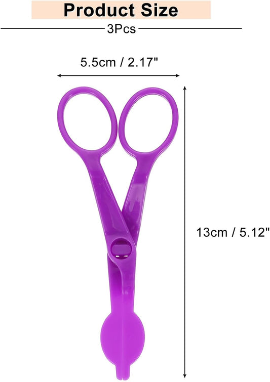 uxcell 3Pcs Flower Lifter Cake Decorating 5.1x2.2" Fondant Tool Purple