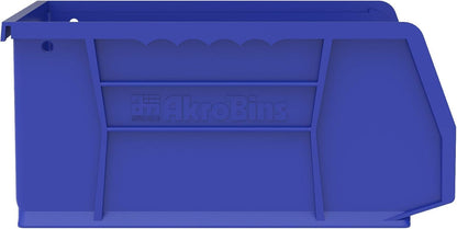 Akro-Mils 30235 AkroBins Plastic Storage Bins, Space-Saving Stackable Bins for Garage, Pantry, Craft Organization, 11" x 11" x 5", Clear, 6-Pack