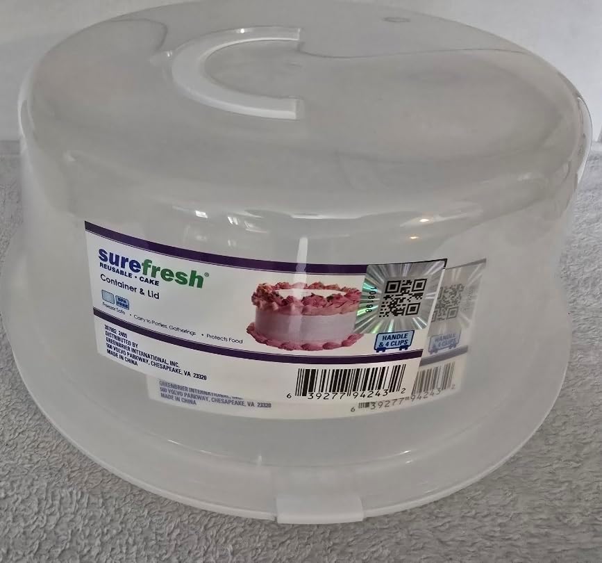 SURE FRESH CONTAINERS (1, Cake Container & Lid) by SureFresh